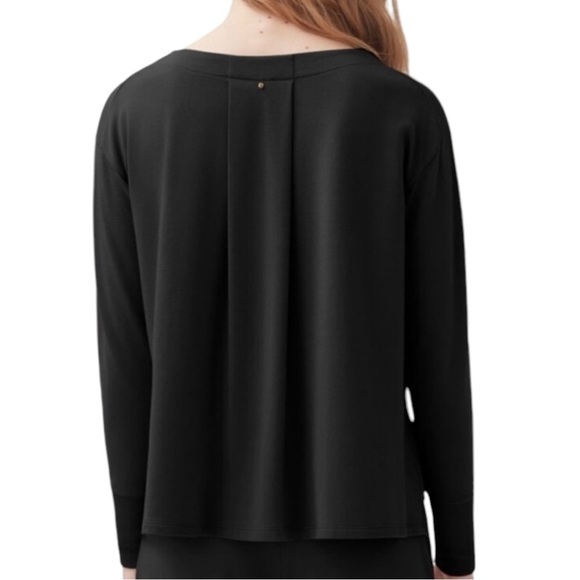 Cuyana French Terry V Neck Black Sweatshirt Size Small - Picture 4 of 11